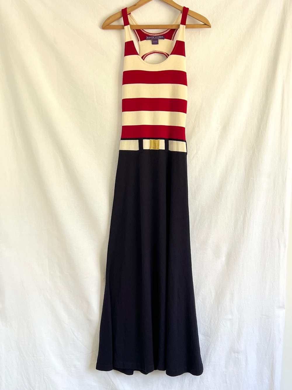 VTG Ralph Lauren Purple Label maxi dress Italy 100% Cashmere M Runway Y2K - Picture 2 of 14